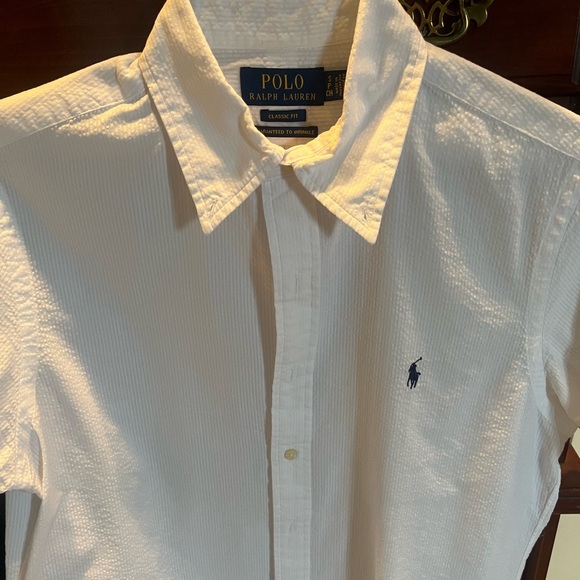 NEW Lenin Men’s size Small Polo by Ralph Lauren White Shirt. Beautiful. - Picture 1 of 5